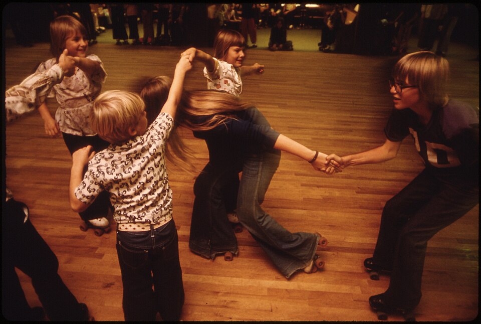 Saturday at the roller rink